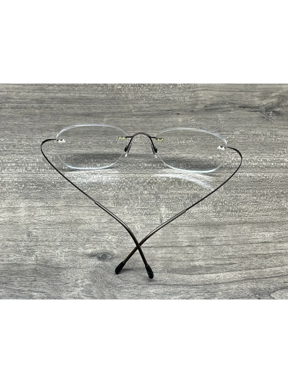 Silhouette M7395 /40 6062 Titanium Brown Rimless Eyeglasses Frames 21[]50
